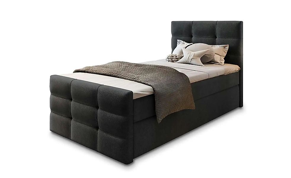 MASSENO Boxbett mit Bettkasten Amon ¦ schwarz ¦ Maße (cm): B: 100 H: 98 Bet günstig online kaufen