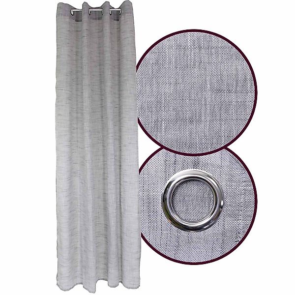 EXKLUSIV HEIMTEXTIL Vorhang Ösenvorhang 140 cm günstig online kaufen