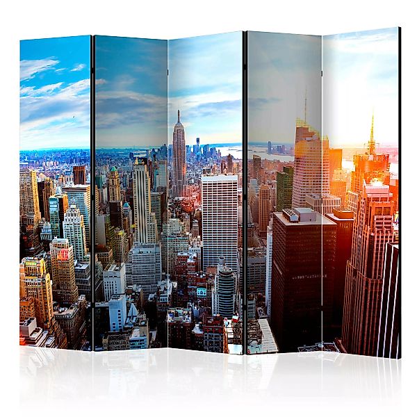 5-teiliges Paravent - Sunrise Over Manhattan Ii [room Dividers] günstig online kaufen