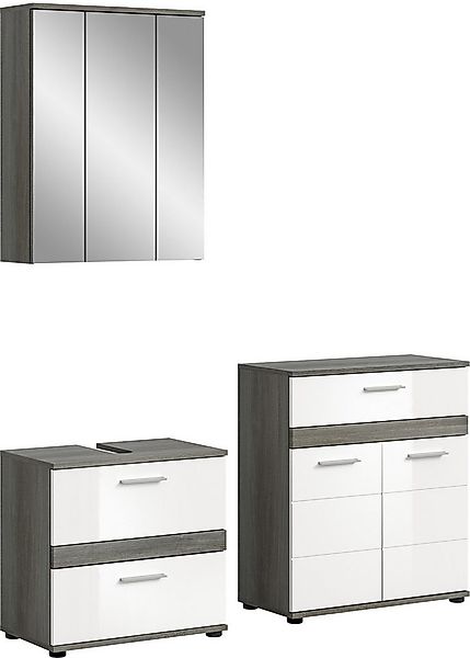 welltime Badmöbel-Set LUCCA, 3-teilig, TOPSELLER!, hochwertige MDF Front, ( günstig online kaufen