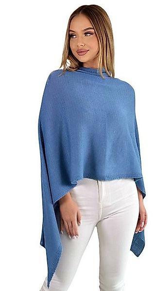 Mississhop Strickponcho Damen Poncho Cape Überwurf Strickponcho feiner Stri günstig online kaufen