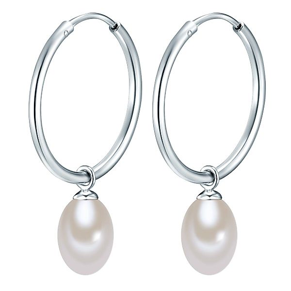 Valero Pearls Paar Creolen silber, aus günstig online kaufen