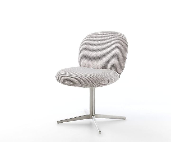 DELIFE Polsterstuhl Nube-Flex, Fußkreuz Edelstahl Cord günstig online kaufen