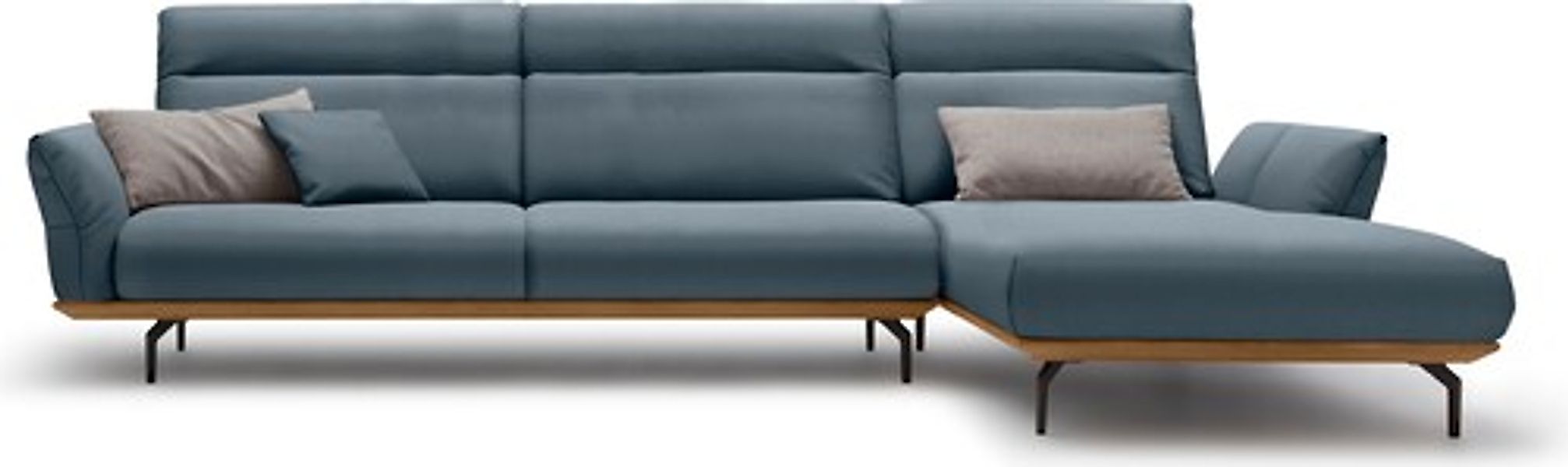 Creation BY ROLF BENZ Ecksofa »CR.460«, Sockel in Nussbaum, Winkelfüße in U günstig online kaufen