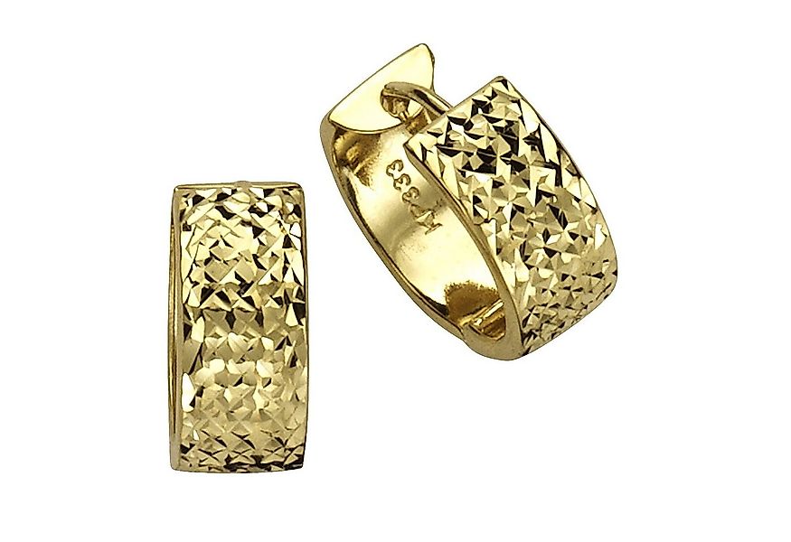 Fascination by Ellen K. Paar Creolen Gold 333 diamantiert mit einem Durchme günstig online kaufen