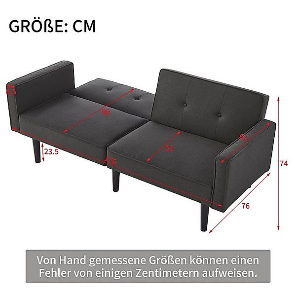 Ulife Schlafsofa Multifunktionales verstellbares Sofabett, 2-in-1-Sofabett, günstig online kaufen