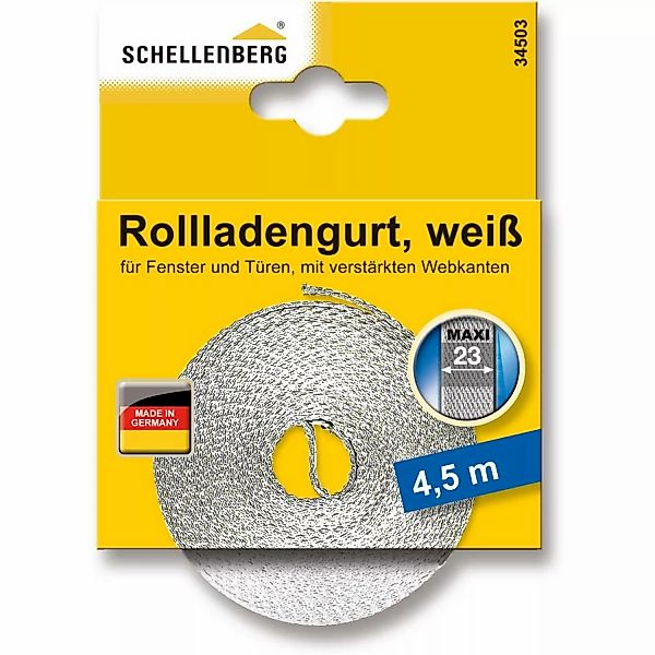 Schellenberg Rollladengurt Maxi 23 mm 4,5 m Weiß günstig online kaufen