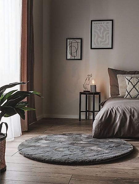 benuta Fellteppich Dave, rund, Höhe: 21 mm, Kunstfaser, Berber, Ethno-Style günstig online kaufen