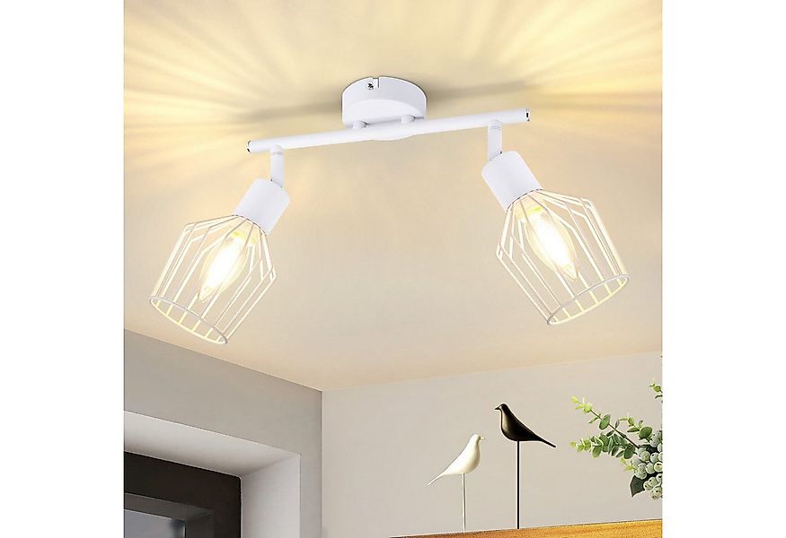 Nettlife Deckenstrahler Vintage Schwarz/Weiß 1/2/3/4/6 Flamming E14 industr günstig online kaufen