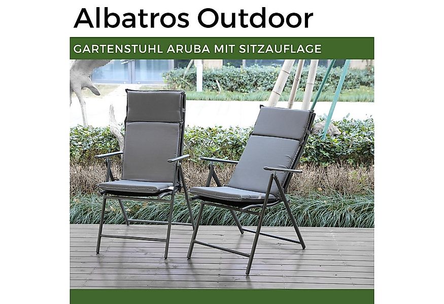 Albatros International Gartenstuhl Gartenstuhl ARUBA mit Sitzauflagen 4er S günstig online kaufen