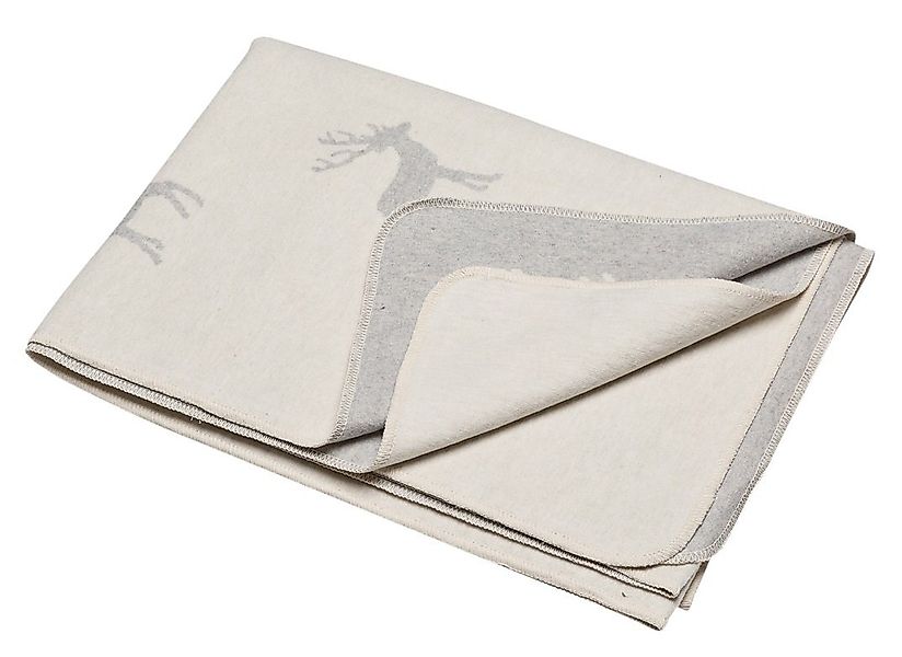 Wohndecke Silvretta 'Hirsche allover' 140 x 200 cm, DAVID FUSSENEGGER günstig online kaufen