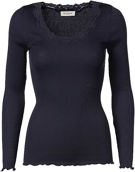 rosemunde Langarmshirt Babette Silk Blouse Langarm, mit Spitze, feminin, be günstig online kaufen