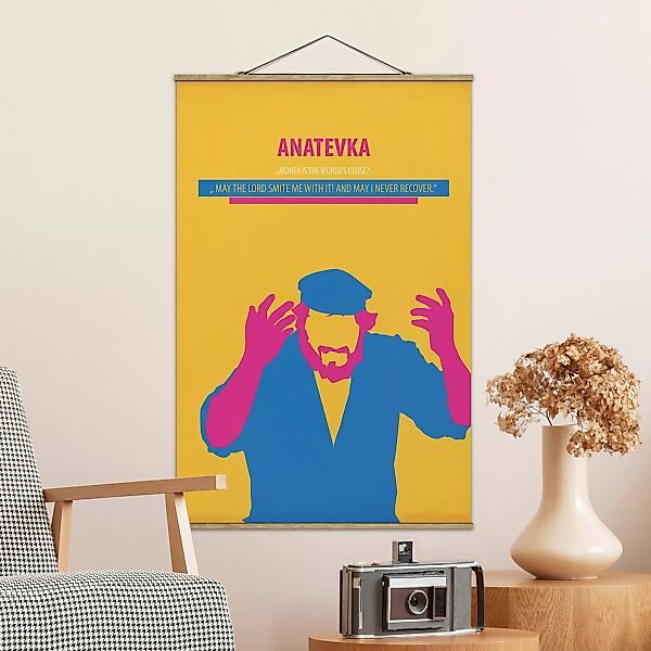 Stoffbild Portrait mit Posterleisten - Hochformat Filmposter Anatevka günstig online kaufen