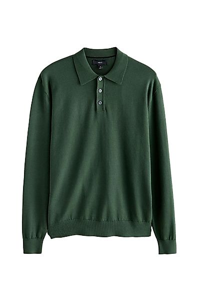 Next Langarm-Poloshirt Langärmeliges Strick-Poloshirt im Regular günstig online kaufen