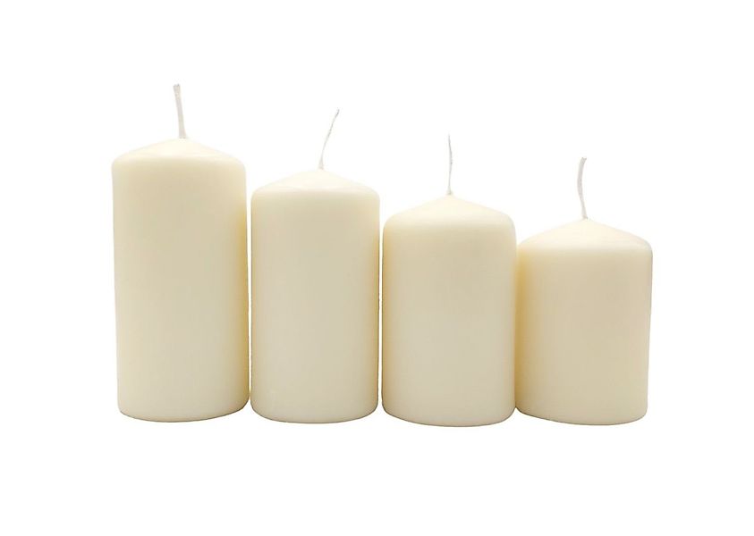 BURI Stumpenkerze Adventskerzen champagner Stumpenkerzen Weihnachtskerze günstig online kaufen