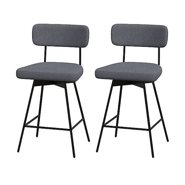 KOMFOTTEU Barhocker (2er-Set), Küchenstühle drehbar, mit günstig online kaufen