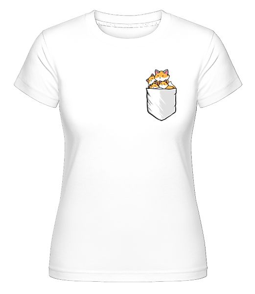 Brusttasche Fuchs Familie · Shirtinator Frauen T-Shirt günstig online kaufen