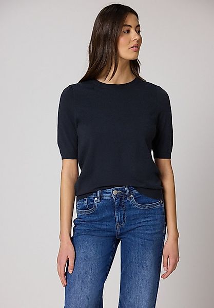 STREET ONE 3/4 Arm-Pullover in Unifarbe günstig online kaufen