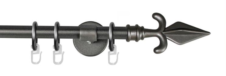 GARESA Gardinenstange "RUSTIKA" Ø 16 mm 1 läufig-läufig Wunschmaßlänge rust günstig online kaufen
