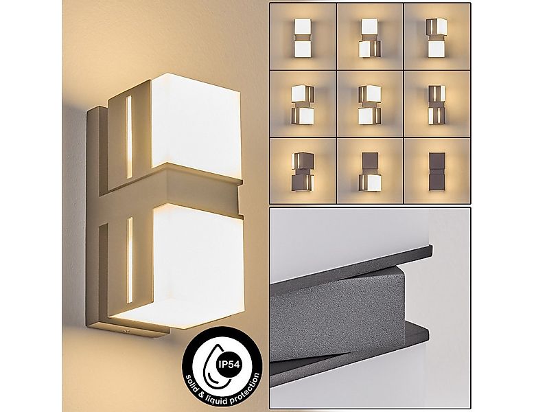 hofstein Außen-Wandleuchte Außenwandlampe aus Metall/Kunststoff in Anthrazi günstig online kaufen