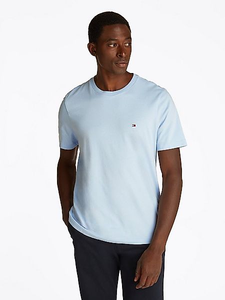 Tommy Hilfiger T-Shirt ESSENTIAL REG FIT SOLID TEE mit Stickerei und Rundha günstig online kaufen