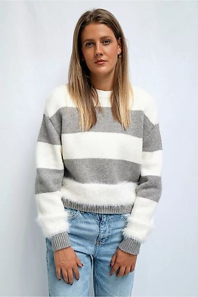 FUNK since 1776 Strickpullover Damen Rundhalsausschnitt und trendigen Block günstig online kaufen