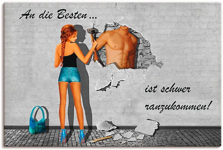 Artland Leinwandbild »Die Besten« Frau 1 Stk. tlg. auf Holzrahmen gespannt günstig online kaufen