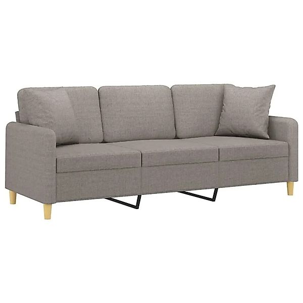 vidaXL 3-Sitzer-Sofa mit Zierkissen Taupe 180 cm Stoff 3200924 günstig online kaufen