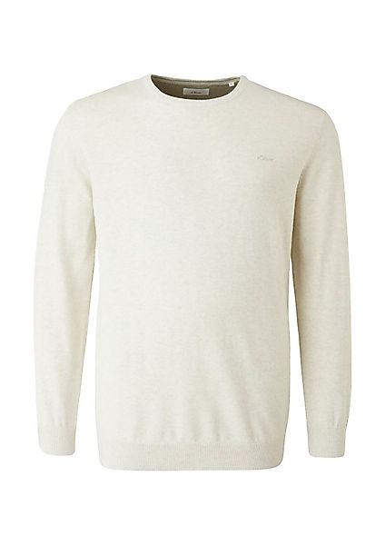 s.Oliver Rundhalspullover Basic (1-tlg) mit gesticktem günstig online kaufen