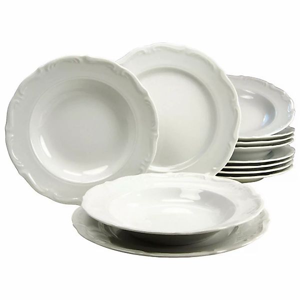 CreaTable Tafelservice »Geschirr-Set Maria Theresia«, (Set, 12 tlg., Teller günstig online kaufen