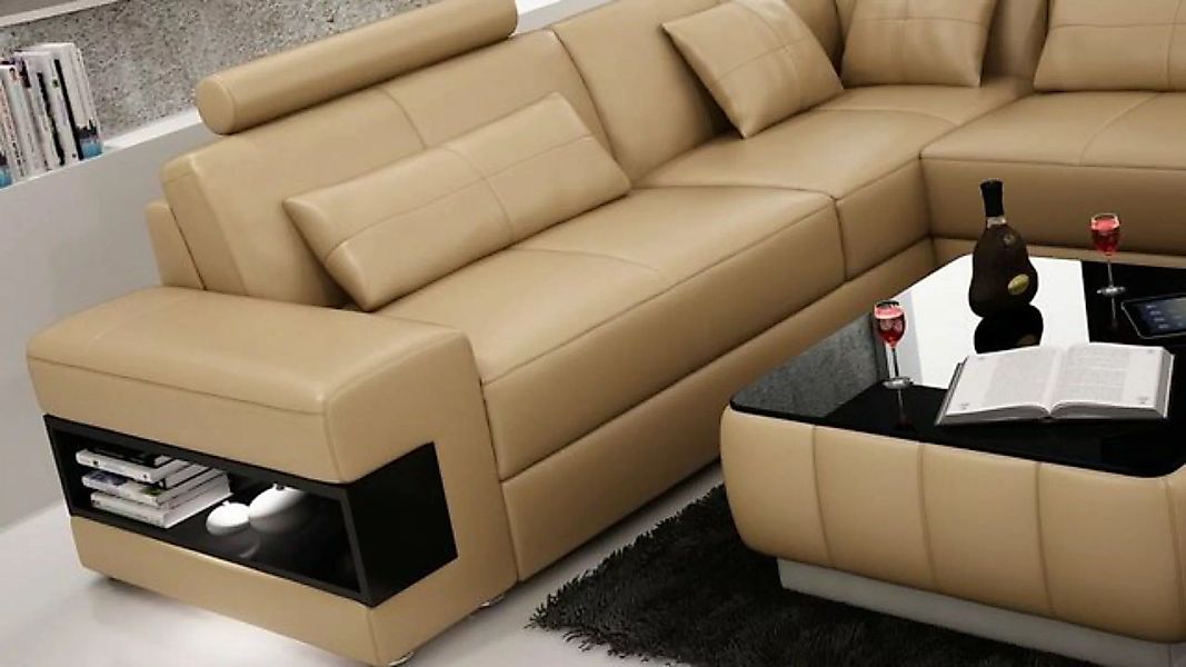JVmoebel Ecksofa Ecksofa L Form Sofa Couch Polster Wohnlandschaft Ledersofa günstig online kaufen