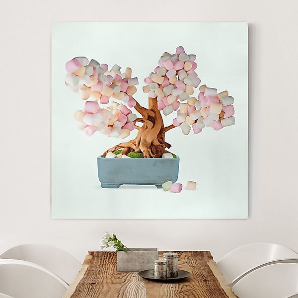 Leinwandbild Bonsai mit Marshmallows günstig online kaufen