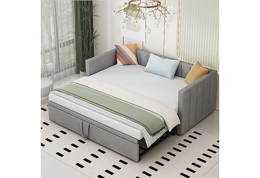 BlingBin Polsterbett Ausziehbares Schlafsofa 90/180x200 cm, Doppelbett (Day günstig online kaufen