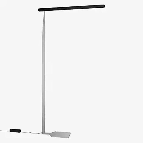 Occhio Mito Terra Fix Stehleuchte LED, Kopf schwarz matt/Body silber matt - günstig online kaufen