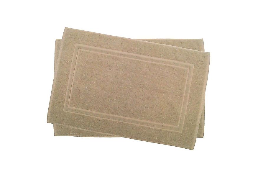 Julie Julsen Badematte 2-Badematte-Sand-50 x 40 cm, Baumwolle, Doppelrahmen günstig online kaufen
