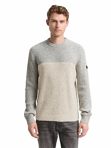 TOM TAILOR Rundhalspullover mit Logo Stickerei günstig online kaufen