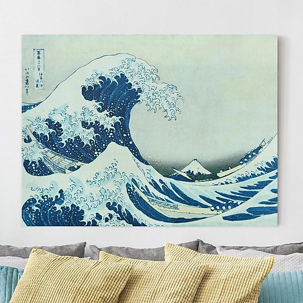 Leinwandbild - Querformat Katsushika Hokusai - Die grosse Welle von Kanagaw günstig online kaufen