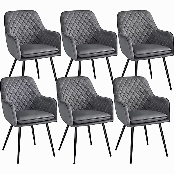 Yaheetech Esszimmerstuhl Küchenstühle (6 St), Stuhl-Set günstig online kaufen