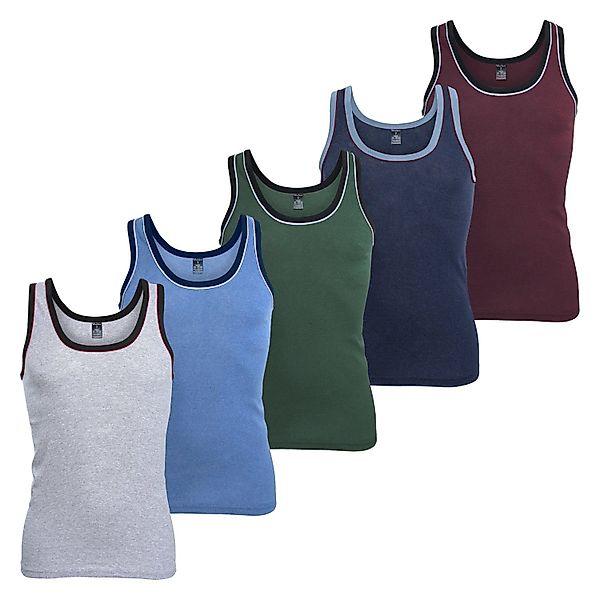MT Unterhemd Herren Melange Tank-Top (5er günstig online kaufen
