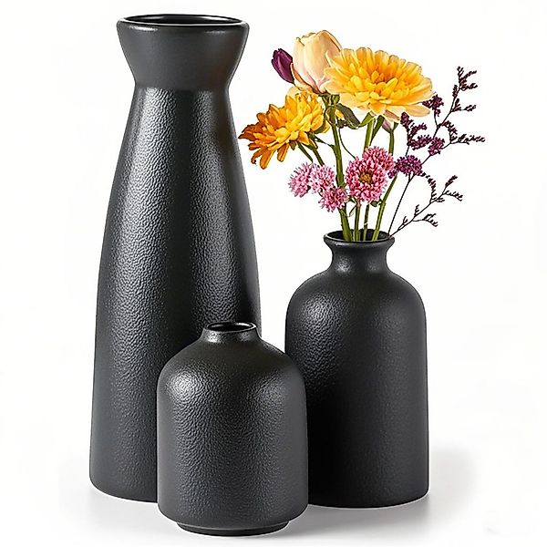 YINDN Dekovase 3er-Set Keramik Vase, Getrocknete günstig online kaufen