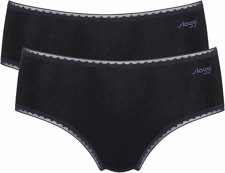 sloggi Midislip "GO", (2er Pack), zarte Spitzendetails, weich günstig online kaufen