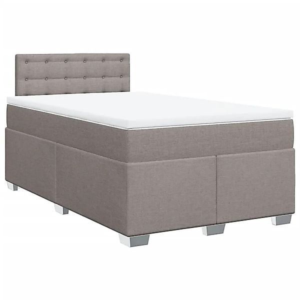 vidaXL Boxspringbett mit Matratze Taupe 120x200 cm Stoff 3288173 günstig online kaufen