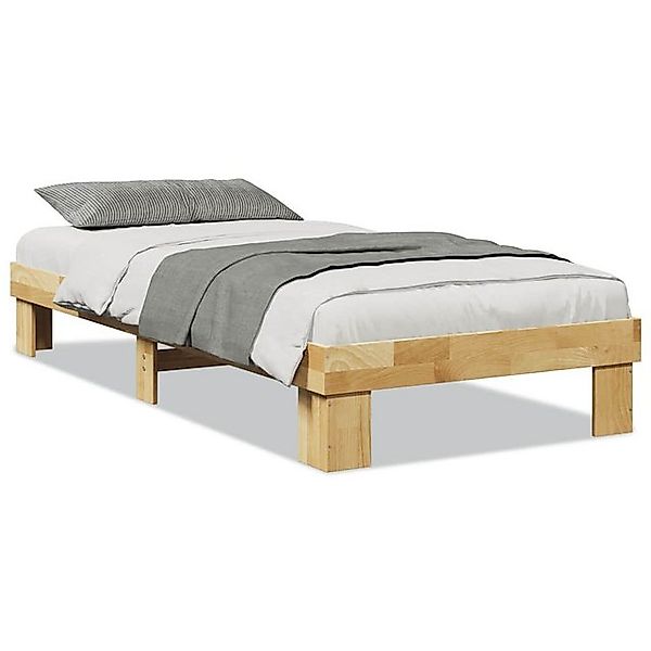 vidaXL Bett, Massivholzbett ohne Matratze 80x200 cm Eichenholz günstig online kaufen