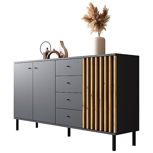 Newroom Sideboard Ebono, Schwarz Sideboard Modern günstig online kaufen