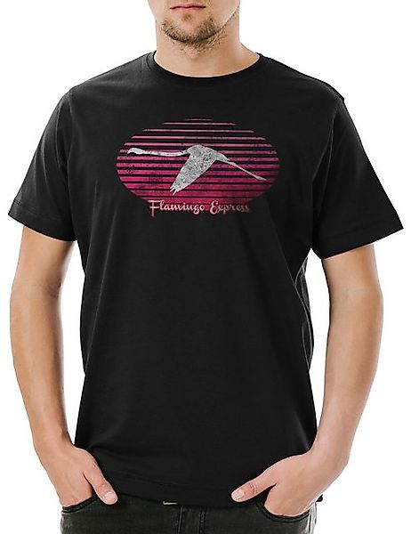 Urban Backwoods Print-Shirt Flamingo Express Herren T-Shirt Herz Heart Flam günstig online kaufen