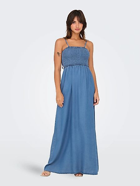 ONLY Maxikleid "ONLCHARIS LIFE SMOCK MAXI DRESS WVN", Denim Look günstig online kaufen