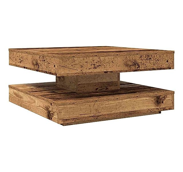 vidaXL Couchtisch Couchtisch 360-Grad Drehbar Altholz-Optik 70x70x34,5 cm ( günstig online kaufen