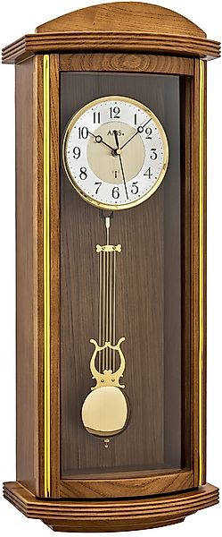 AMS Funk-Pendelwanduhr (Quarzuhr, Wohnzimmer, Esszimmer, Erle, günstig online kaufen