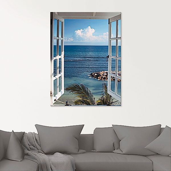 Artland Glasbild »Fenster zum Paradies«, Fensterblick, (1 St.), in verschie günstig online kaufen