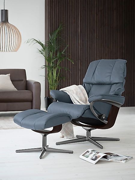 Stressless Relaxsessel "Reno" mit Cross Base, Größe S, M & L, Holzakzent Br günstig online kaufen